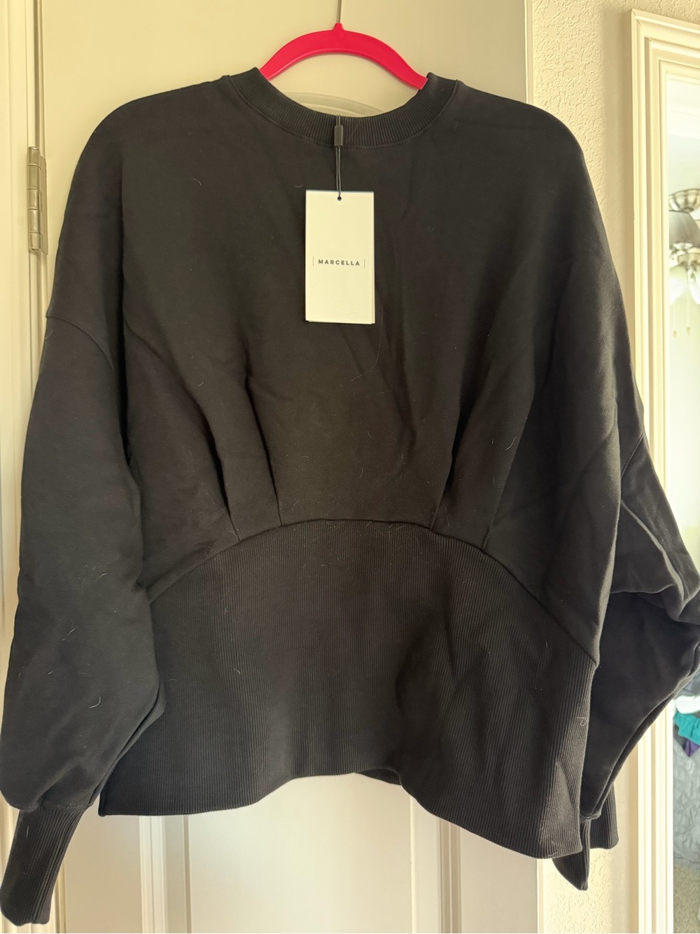 MARCELLA Maris Black Women's Crewneck Pullover Sweatshirt